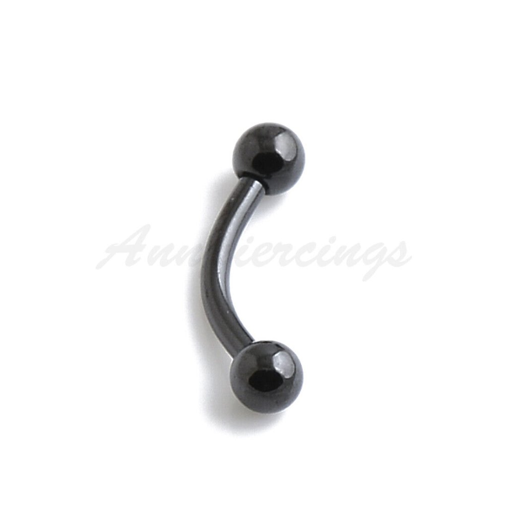 14g Titanium Anodized Curved Barbells Eyebrow Rings Body Piercing 8mm